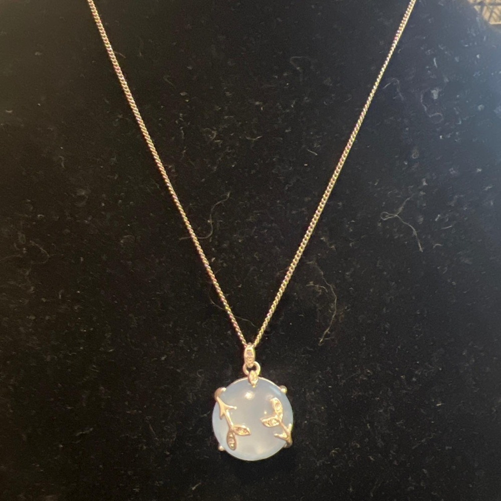 Vtg Avon Floral Fantasy Silver Tone‎ Flower Pendant Necklace
